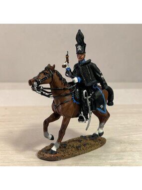 Del Prado Napoleonic Wars Mounted Brunswick Hussar Trooper 1812 Figurine 1990s
